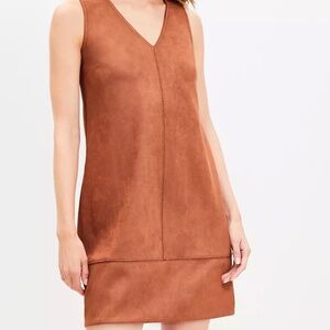 NWT LOFT Microsuede shift dress
